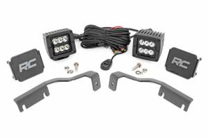 71064 | Rough Country Ditch LED Light Kit For Nissan Frontier | Black Series With Spot Beam