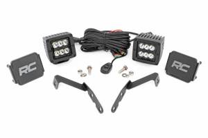 Rough Country - 71058 | Rough Country LED Ditch Light Black Series With Spot Beam Kit For Chevrolet / GMC | 2007-2014 - Image 1