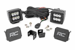 71071 | Rough Country Ditch LED Light Kit For Toyota Tundra 2WD/4WD | Black Series With Spot Beam