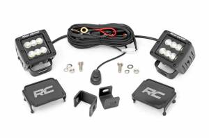 71072 | Rough Country Ditch LED Light Kit For Toyota Tundra 2WD/4WD | Black Series WIth Flood Beam