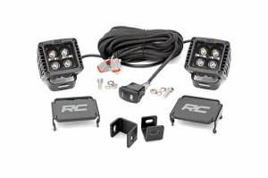 71074 | Rough Country Ditch LED Light Kit For Toyota Tundra 2WD/4WD | Black Series With Amber DRL
