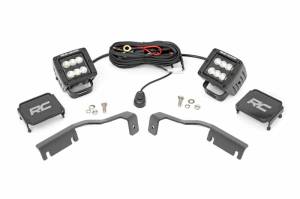 Rough Country - 71065 | Rough Country LED Ditch Light Kit For Nissan Frontier | Black Series With Flood Beam - Image 1