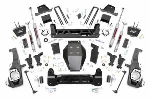 11730 | Rough Country 7 Inch Lift Kit Torsion Drop Chevrolet Silverado / GMC Sierra 2500 HD & 3500 HD 4WD | Premium N3 Shocks, No Factory Rear Overload Springs