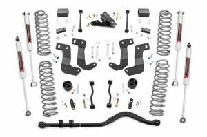 66840 | Rough Country 3.5 Inch Lift Kit With Control Arm Drop Brackets For Jeep Wrangler JL Unlimited | 2018-2023 | M1 Monotube Shocks