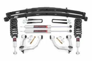 74241 | Rough Country 3.5 Inch Lift Kit For Toyota Tacoma 2WD/4WD | Aluminum Finish Control Arm, M1 Struts, Rear M1 Shocks