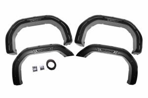A-G12011-GBA | Rough Country Defender Pocket Fender Flares For GMC Sierra 2500 HD/3500 HD | Black