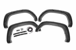 A-T11621-202 | Rough Country Defender Fender Flares For Toyota Tacoma 2/4WD (2016-2023) | Black Onyx