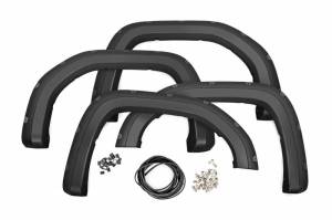 Rough Country - F-C11950A | Rough Country Pocket Fender Flare For GMC Sierra 1500 2WD/4WD | Flat Black - Image 1