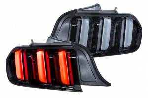 LF425 | Morimoto XB LED Tail Lights For Ford Mustang | Pair, Clear, Amber Sequence