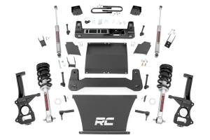 26632 | Rough Country 6 Inch Lift Kit N3 Struts / N3 Rear Shocks (2019-2024 Sierra 1500 2WD/4WD | 4.3L, 5.3L, 6.2L Gas Engine | Mono Leaf Springs)