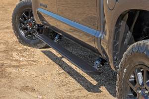 PSR50110 | Rough Country Power Retractable Running Boards With LED Lights (2007-2021 Tundra 2WD/4WD | Crew Cab)