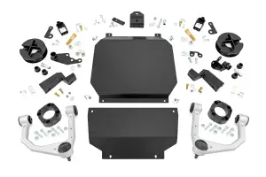 70300 | Rough Country 3.5 Inch Lift Kit For Toyota Tundra 4WD | Strut Spacers With Shock Relocation Brackets