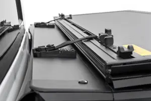 Rough Country - 49320550 | Rough Country Hard Tri-Fold Flip Up Bed Cover For Ram 1500 / 1500 TRX | 5'7" Bed - Image 4