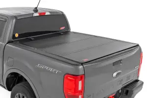 49220500 | Rough Country Hard Tri-Fold Flip Up Bed Cover (2019-2023 Ranger 2WD/4WD | 5' Bed)