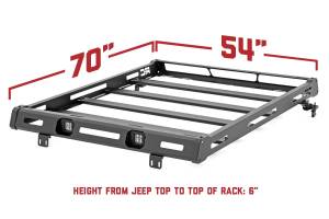 Rough Country - 10622 | Rough Country Roof Rack For Jeep Wrangler JL / Wrangler Unlimited JL 4WD | With LED Lights - Image 2