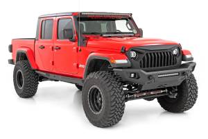 Rough Country - 10635 | Rough Country Front Bumper & Skid Plate With Flush Mount LED Pods & LED Light Bar For Jeep Gladiator JT / Wrangler 4xe, JK & JL Unlimited - Image 3