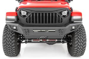 Rough Country - 10635 | Rough Country Front Bumper & Skid Plate With Flush Mount LED Pods & LED Light Bar For Jeep Gladiator JT / Wrangler 4xe, JK & JL Unlimited - Image 6