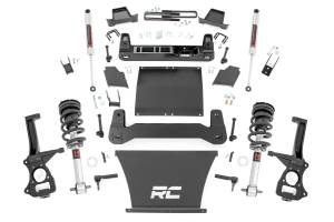 27540 | Rough Country 4 Inch Lift Kit M1 Struts / M1 Rear Shocks (2019-2025 Silverado, Sierra 1500 AT4 / Trail Boss 4WD | 4.3L, 5.3L, 6.2L Gas Engine)