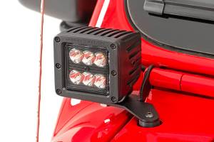 Rough Country - 70052 | Rough Country LED Light Cube Light Kit, Lower Windshield For Jeep Gladiator JT / Wrangler JL | Black Series - Image 3