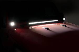 Rough Country - 70052 | Rough Country LED Light Cube Light Kit, Lower Windshield For Jeep Gladiator JT / Wrangler JL | Black Series - Image 5