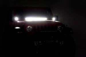 Rough Country - 70052 | Rough Country LED Light Cube Light Kit, Lower Windshield For Jeep Gladiator JT / Wrangler JL | Black Series - Image 6