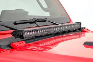 Rough Country - 70054 | Rough Country LED Hood Kit For Jeep Gladiator JT / Wrangler JL | Black Series Light - Image 4