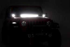Rough Country - 70060 | Rough Country LED Light Kit For Jeep Gladiator JT / Wrangler JL | Black Series With Amber DRL - Image 4
