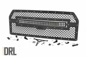 70193BDA | Ford Mesh Grille | 30in Dual Row Black Series LED w/ Amber DRL (15-17 F-150)