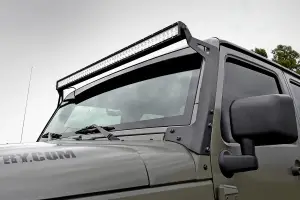 Rough Country - 70504 | Jeep 50-inch Straight LED Light Bar Upper Windshield Mounts (07-18 Wrangler JK) - Image 2