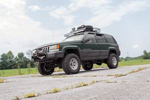 Rough Country - 70567 | Jeep 50-inch Curved LED Light Bar Upper Windshield Mounts (93-98 ZJ Grand Cherokee) - Image 4