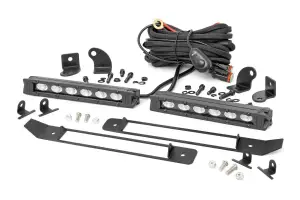Rough Country - 70784 | Rough Country Dual 6 Inch LED Grille Kit For Ram 1500 2/4WD | 2019-2023 | Chrome Series - Image 1