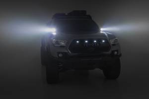 Rough Country - 71080 | Rough Country Low Profile LED Ditch Light Kit For Toyota Tacoma (2016-2023) | Black Series With Spot Beam - Image 4