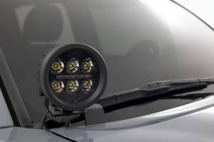 Rough Country - 71085 | Rough Country LED Ditch Light Kit For Toyota Tacoma | 2016-2023 | 3.5 Inch Round With Amber DRL - Image 3