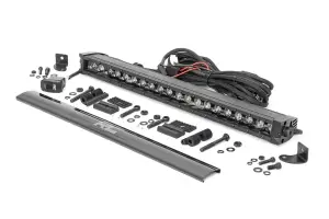 70720BLDRLA | Rough Country 20 Inch Black Series LED Light Bar | Single Row | Amber DRL