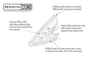 Morimoto - LF474-ASM | Morimoto XB LED Headlights With Amber Side Marker & Sequential Turn Signal For Nissan 370Z | Pair - Image 11