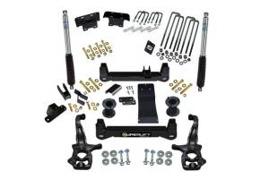 K182B | Superlift 6 Inch Suspension Lift Kit With Bilstein Shocks (2019-2024 Silverado, Sierra 1500 4WD | Excludes AT4, Trailboss)