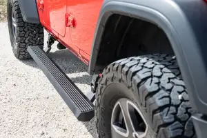 PSR610430 | Rough Country Power Retractable Running Boards, Dual Electric Motor, 4 Door For Jeep Wrangler JL