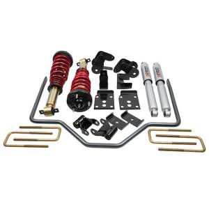 1001HK | Belltech 1 to 3 Inch Front / 4 Inch Rear Complete Lowering Kit with Height Adjustable Coilovers & Rear Sway Bar (2015-2020 F150 2WD/4WD)