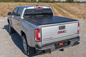 Rough Country - 49120600 | Rough Country Hard Tri-Fold Flip Up Bed Cover (2015-2024 Colorado, Canyon  | 6' Bed) - Image 8