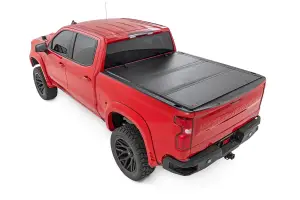 Rough Country - 49120580 | Rough Country Hard Tri-Fold Flip Up Bed Cover Chevrolet Silverado / GMC Sierra 1500 | 5'10" Bed, Short Bed - Image 3