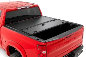 Rough Country - 49120580 | Rough Country Hard Tri-Fold Flip Up Bed Cover Chevrolet Silverado / GMC Sierra 1500 | 5'10" Bed, Short Bed - Image 8