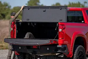 Rough Country - 49120580 | Rough Country Hard Tri-Fold Flip Up Bed Cover Chevrolet Silverado / GMC Sierra 1500 | 5'10" Bed, Short Bed - Image 12