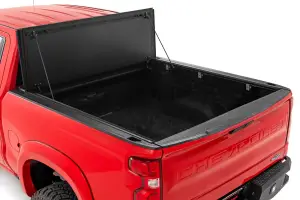 Rough Country - 49120650 | Rough Country Hard Tri-Fold Flip Up Bed Cover For Chevrolet Silverado / GMC Sierra 1500 | 6'7" Bed, Standard Bed - Image 2