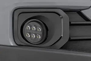 Rough Country - 71095 | Rough Country LED Fog Light Kit For Toyota Tacoma | 3.5 Inch, Round Black Series, Amber DRL - Image 5