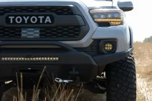 Rough Country - 71095 | Rough Country LED Fog Light Kit For Toyota Tacoma | 3.5 Inch, Round Black Series, Amber DRL - Image 10