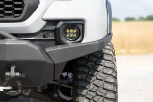 Rough Country - 71095 | Rough Country LED Fog Light Kit For Toyota Tacoma | 3.5 Inch, Round Black Series, Amber DRL - Image 12