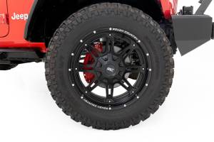 Rough Country - 71150 | Rough Country Caliper Covers For Jeep Wrangler JL | Front and Rear, Red, Sport Models (BR6 Brake Code) - Image 4