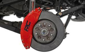 Rough Country - 71150 | Rough Country Caliper Covers For Jeep Wrangler JL | Front and Rear, Red, Sport Models (BR6 Brake Code) - Image 6