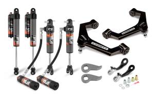 210-P0930 | Cognito 3 Inch Elite Leveling Kit with Fox Elite 2.5 Reservoir Shocks (Silverado, Sierra 2500 HD, 3500 HD 2WD/4WD)