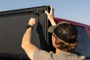 Rough Country - 49119651 | Rough Country Hard Tri-Fold Flip Up Bed Cover (2014-2018 Silverado, Sierra 1500 2WD/4WD | 2015-2019 Silverado, Sierra 2500 HD, 3500 HD 2WD/4WD | 6'7" Bed) - Image 10